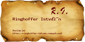 Ringhoffer István névjegykártya