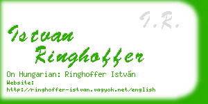 istvan ringhoffer business card